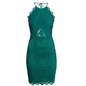 H&M Navy Lace Halter Dress